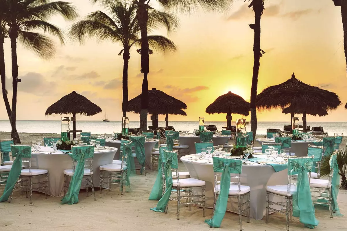 Beach wedding venue at Barceló Bávaro Palace with open Caribbean beachfront