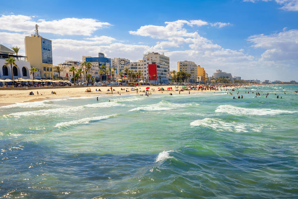 Best beaches in Tunisia: A view of the Sousse beach skyline