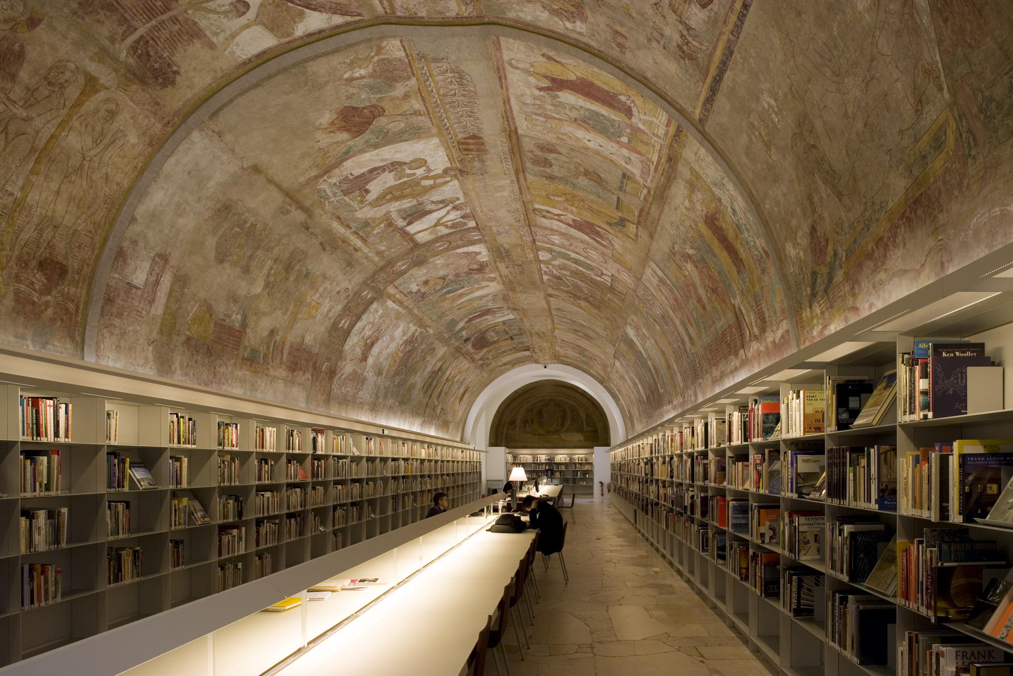 Nachbildung romanischer Fresken in der Bibliothek der Cité de l'architecture et du patrimoine, Paris