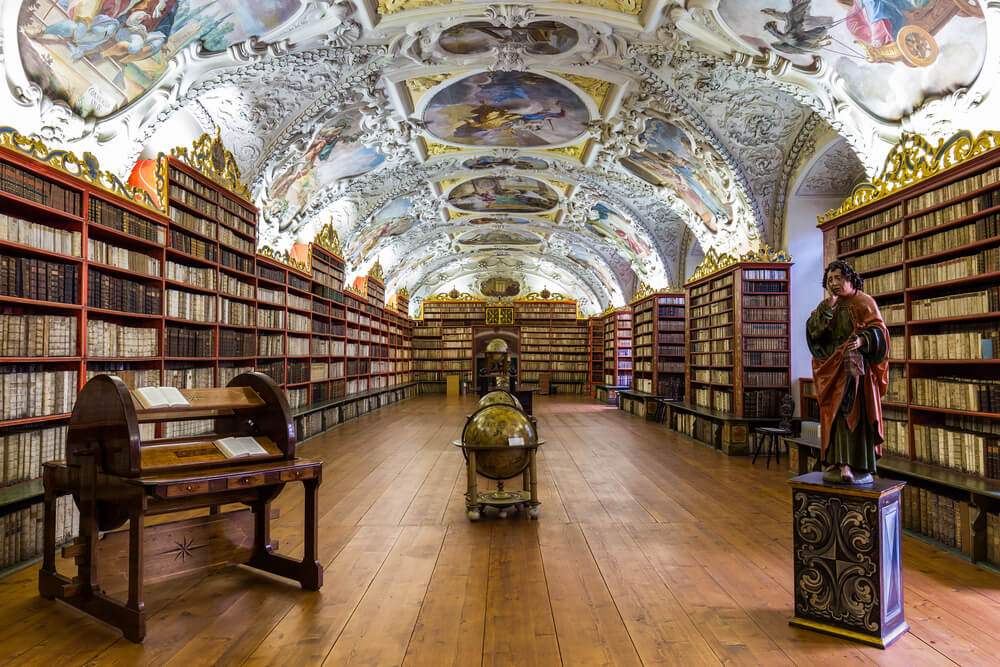 Die schönsten Bibliotheken der Welt: Büchersammlung im Kloster Strahov, Prag.