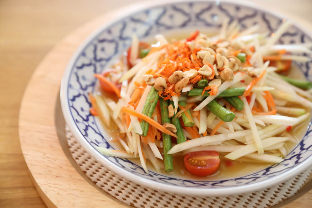 Som Tam: A bowl of Asian salad