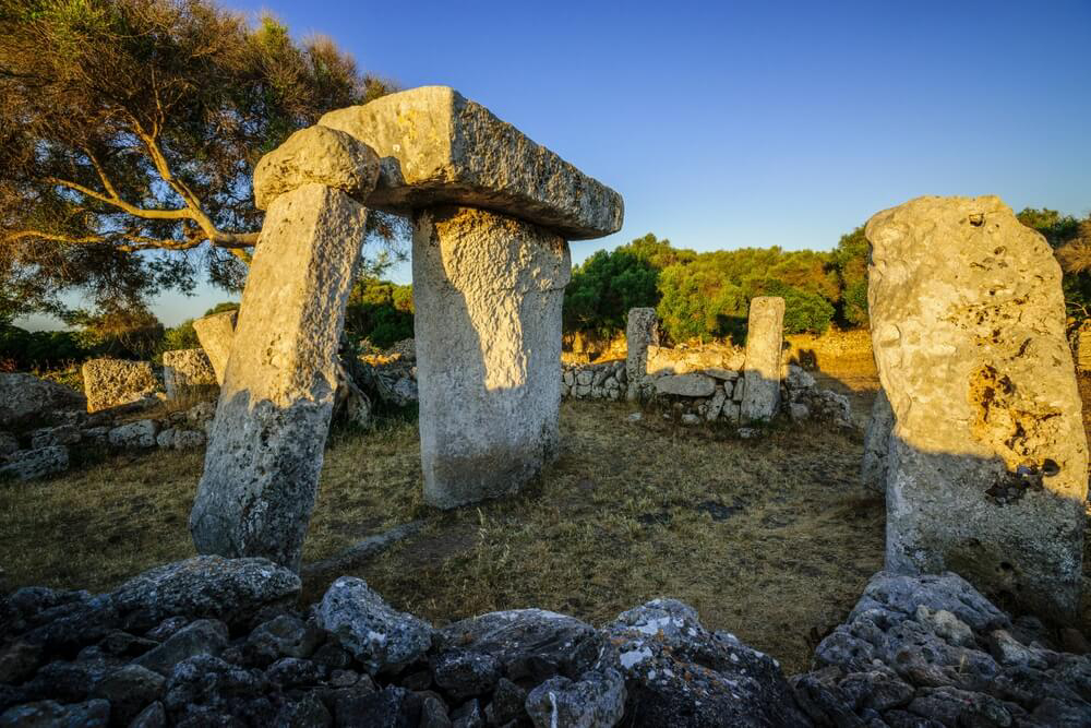 The Talaiots in Menorca, one of the best islands in Spain for honeymoon.