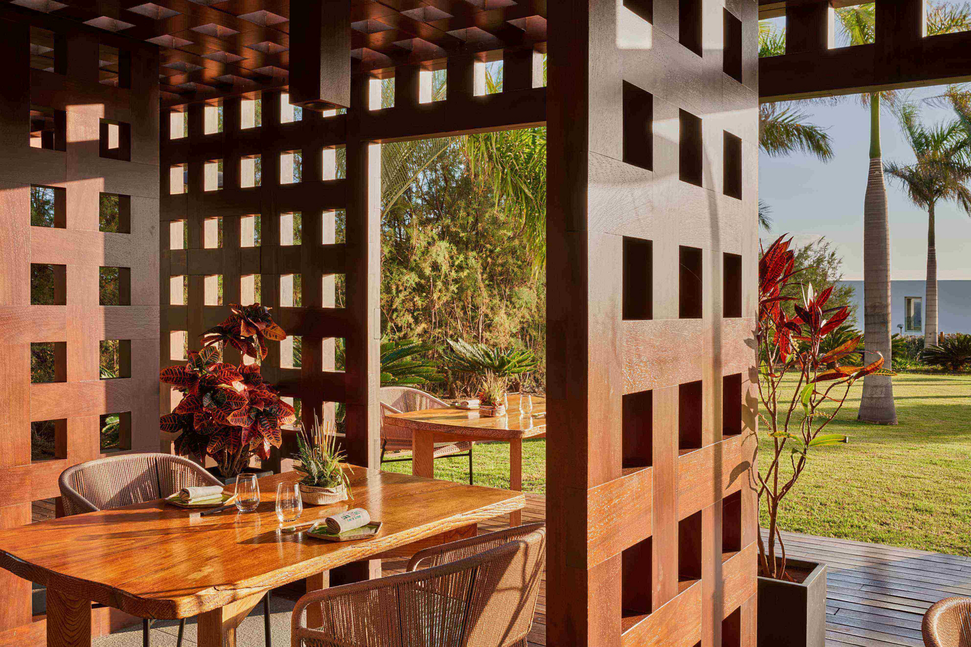 Restaurant-Terrasse im japanischen Stil