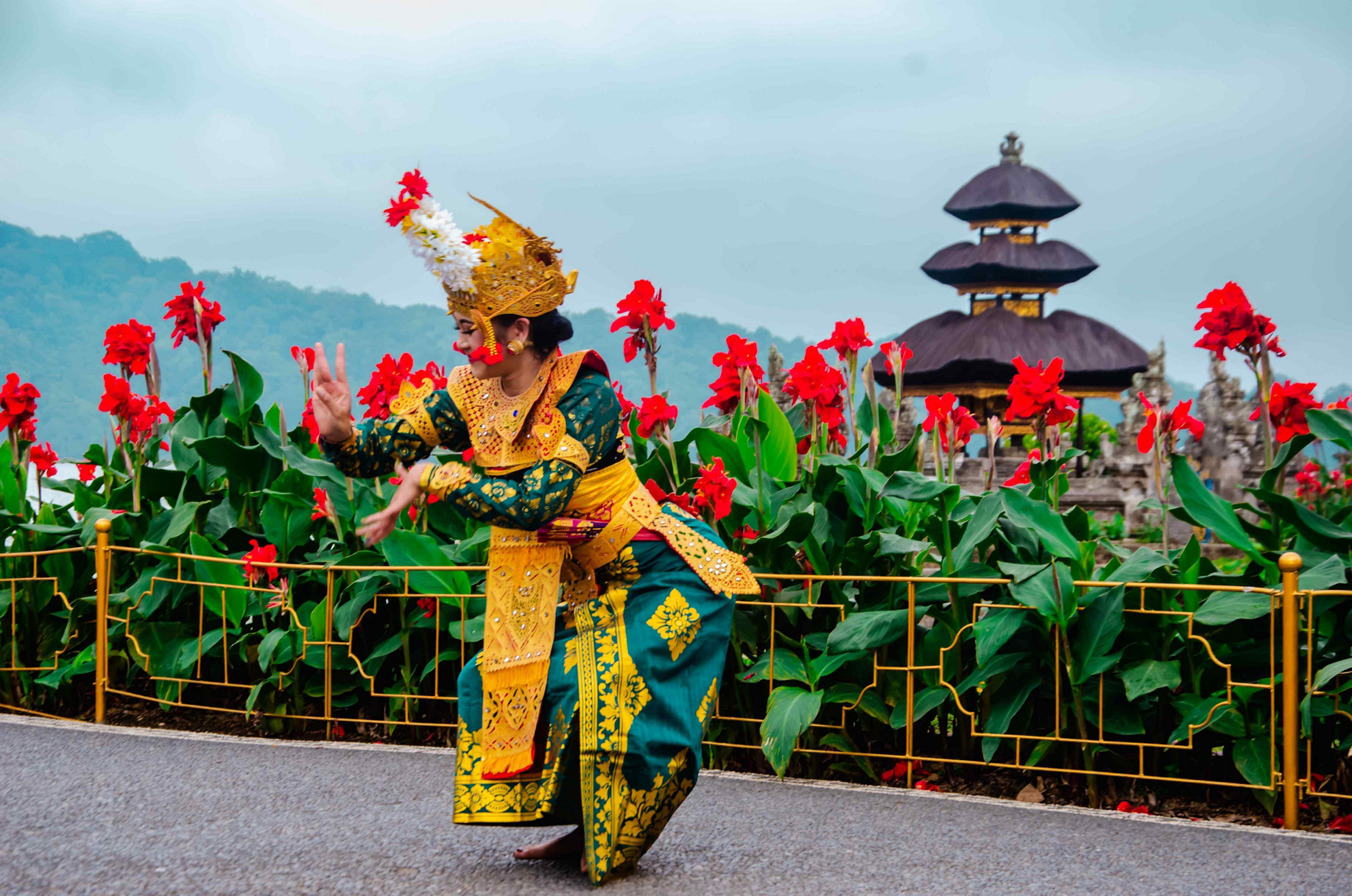 Indonesian culture: a Balinese temple dancer