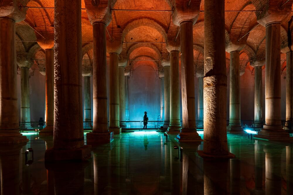 Versunkener Palast in Istanbul.