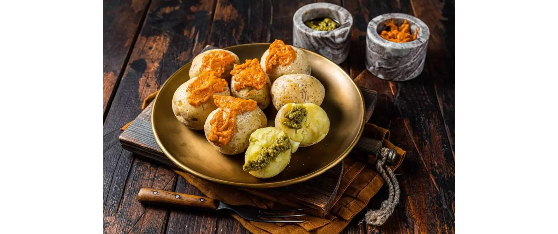 Verschiedene kanarische Produkte als Tapas angerichtet