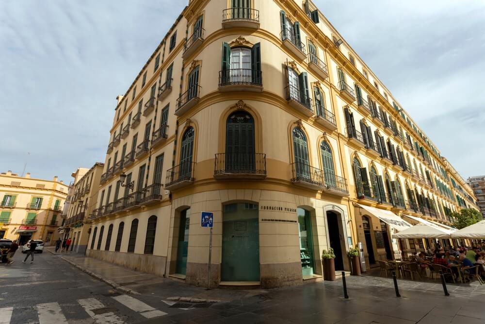 Gebäude in Málaga, in dem der Maler Pablo Picasso geboren wurde, heute ein Museum.