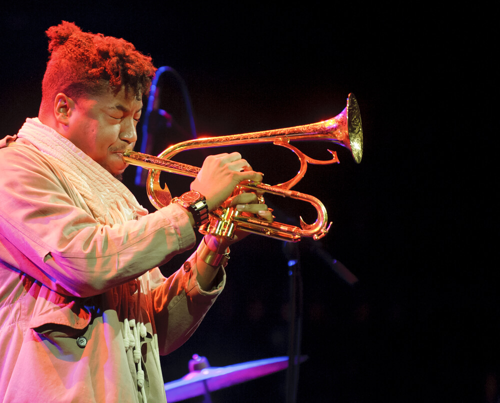 Trompeter auf dem Jazz Festival Barcelona.