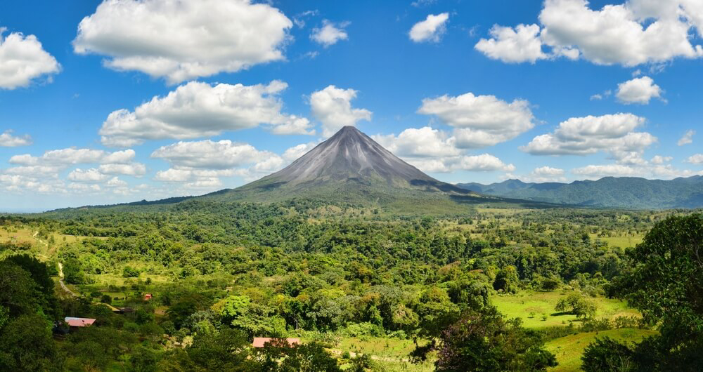 National parks in Costa Rica even feature volcanoes.