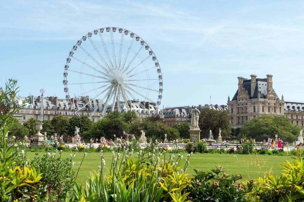 Riesenrad im Jardin des Tuileries, einem der schönsten Parks in Paris
