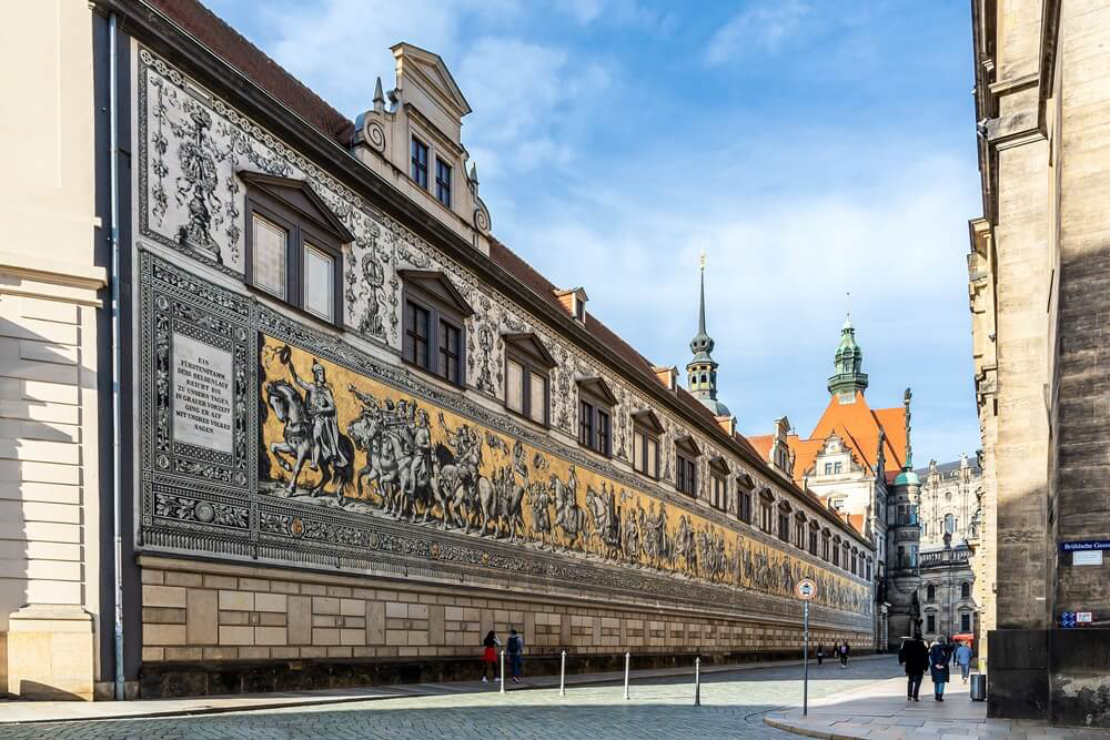 Der Fürstenzug in Dresden.