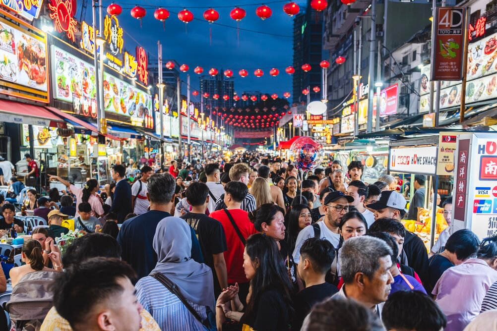 Jalan Alor, der Nachtmarkt mit seinen Streetfood-Ständen ist gut besucht