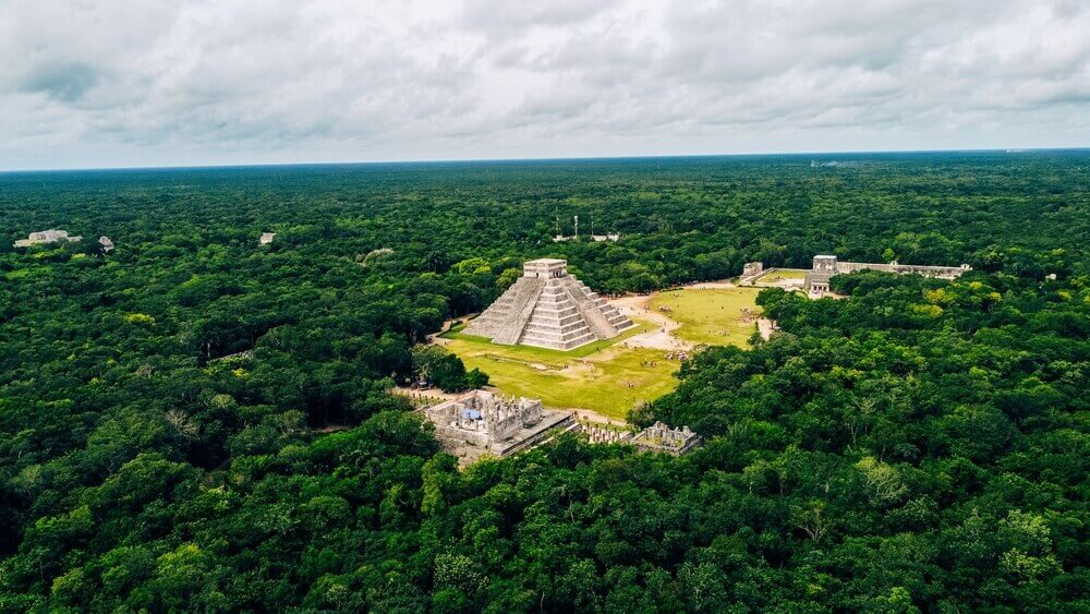 Aerial photo of Chichén Itzá, Mexico