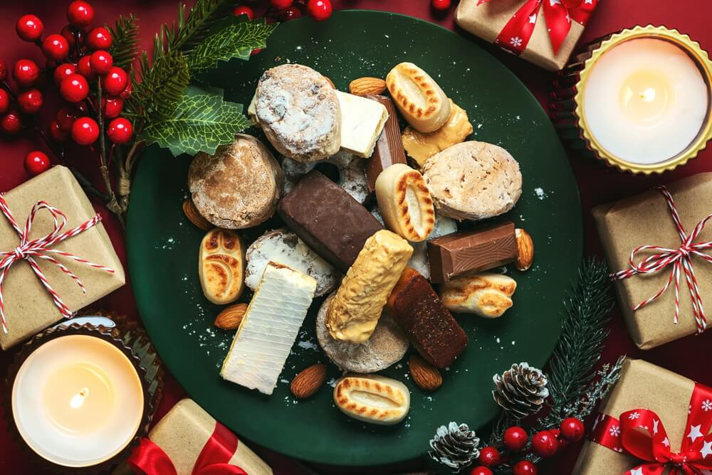 Spanish Christmas Sweets: A plate full of traditional Spanish 