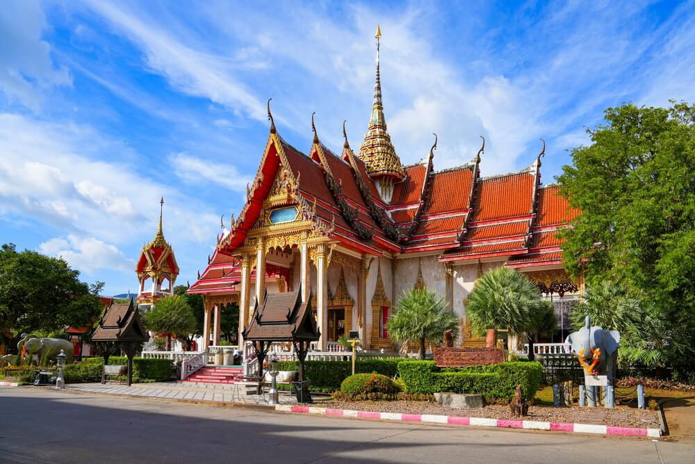 Der buddhistische Tempel Wat Chalong in Phuket, Thailand.