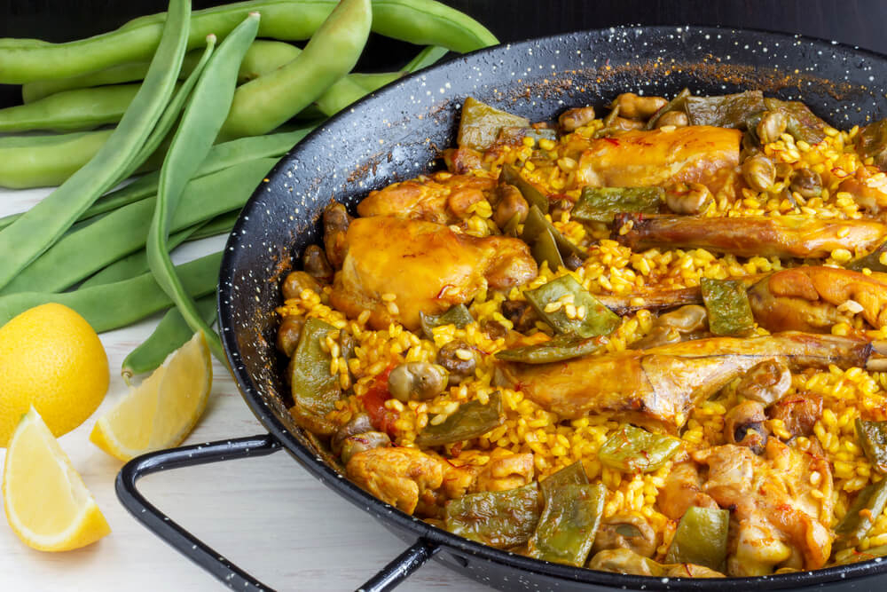 Things to do in Valencia: A traditional Valencian Paella in a paella dish