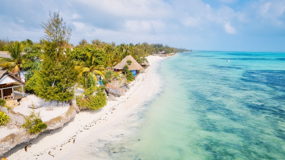 Things to do in Zanzibar: A view of Kiwengwa village from across the coastline
