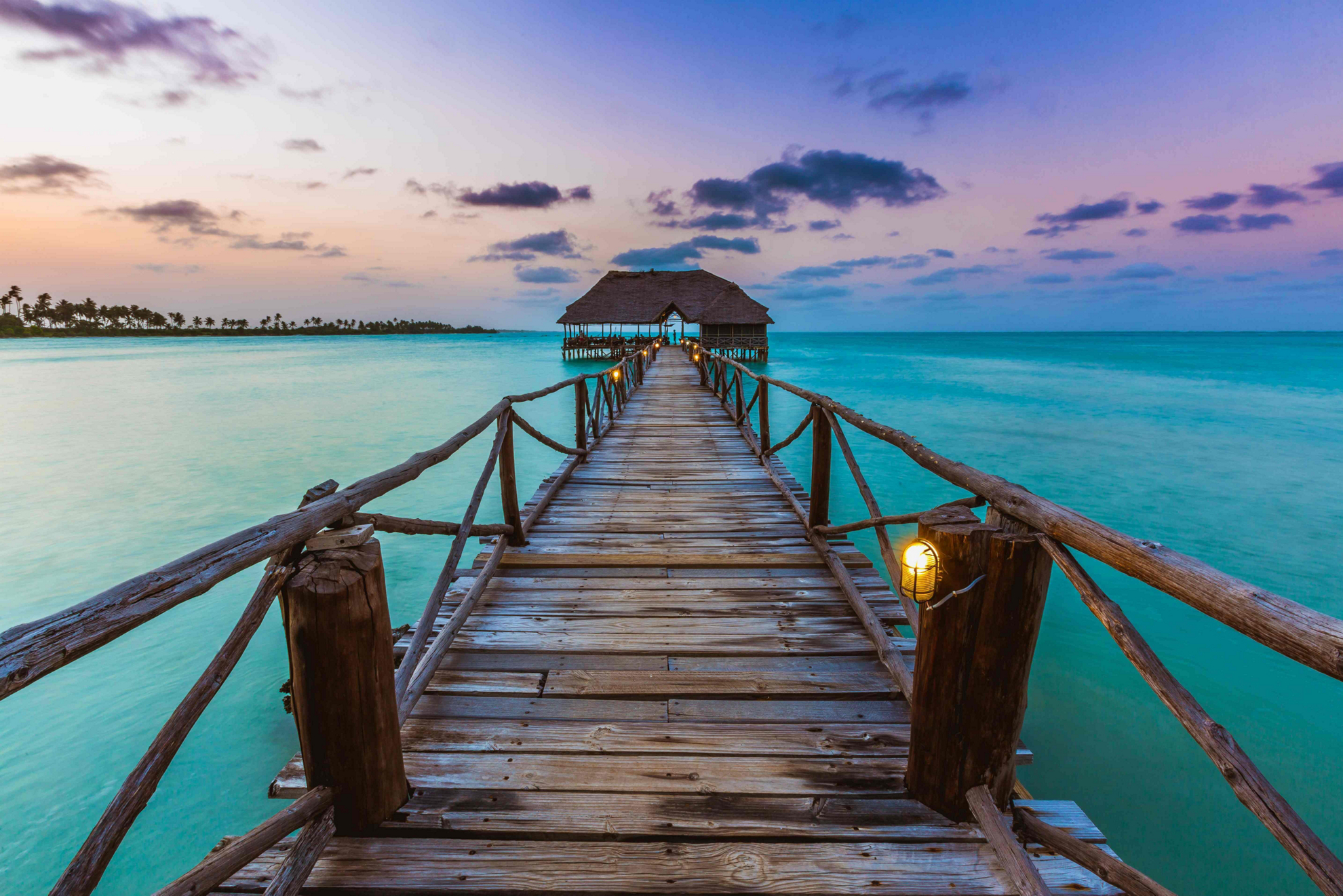 Things to do in Zanzibar: An wide-angle view of a beach villa in the middle of the sea
