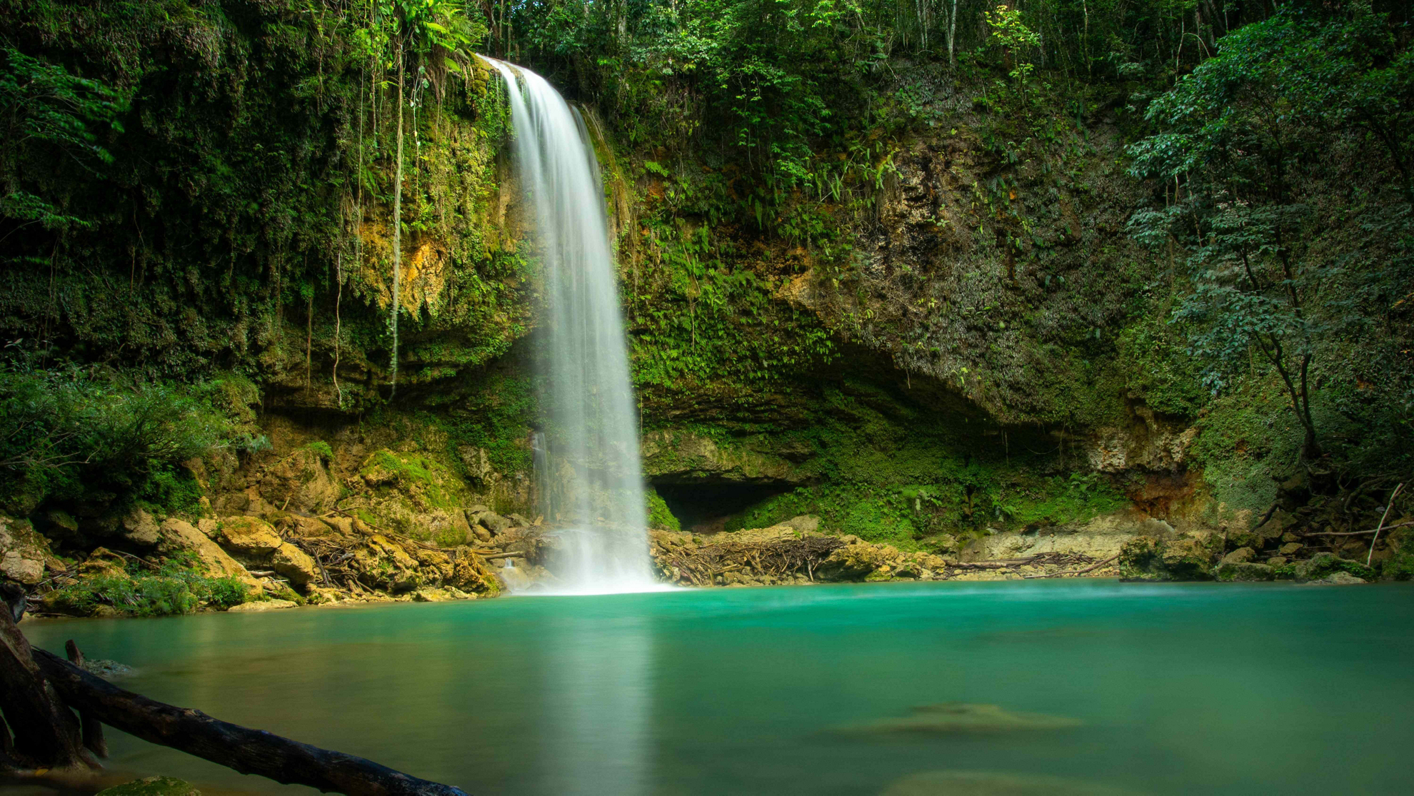 One of many stunning waterfalls in the Dominican Republic