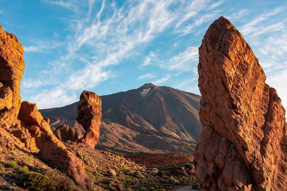 Which Canary Island is the best: curious rock formations stand before Tenerife’s Mount Teide