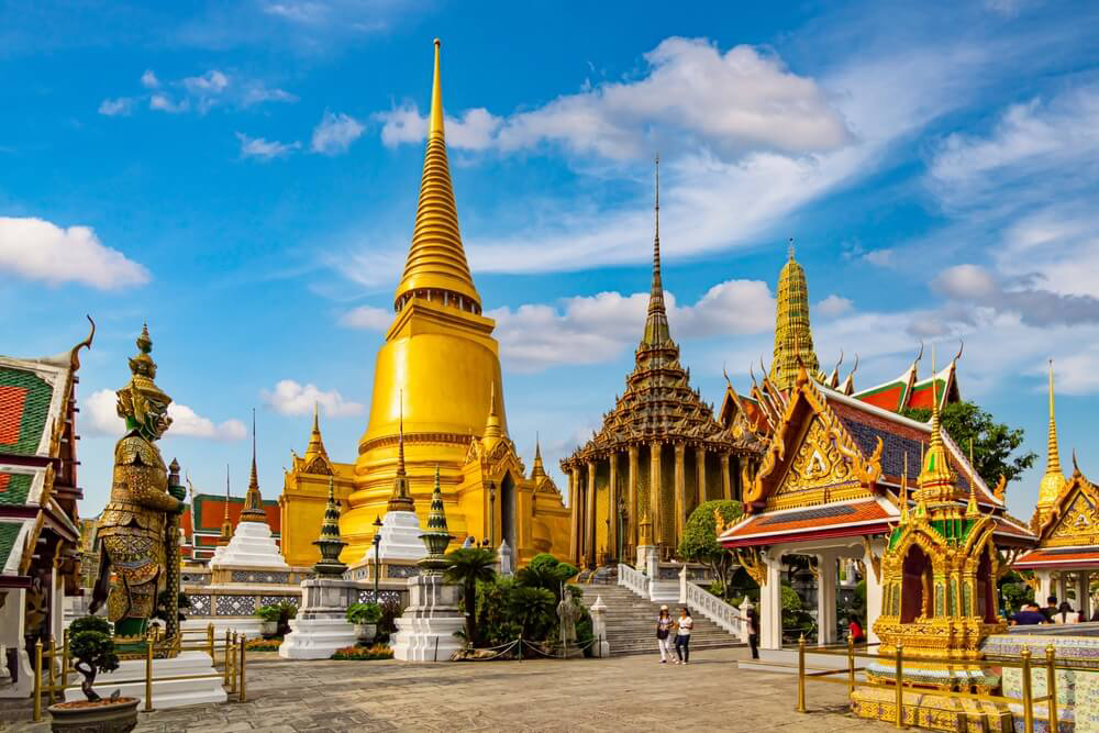 World Tourism Day: pointed spires of Wat Phra Kaew in Thailand