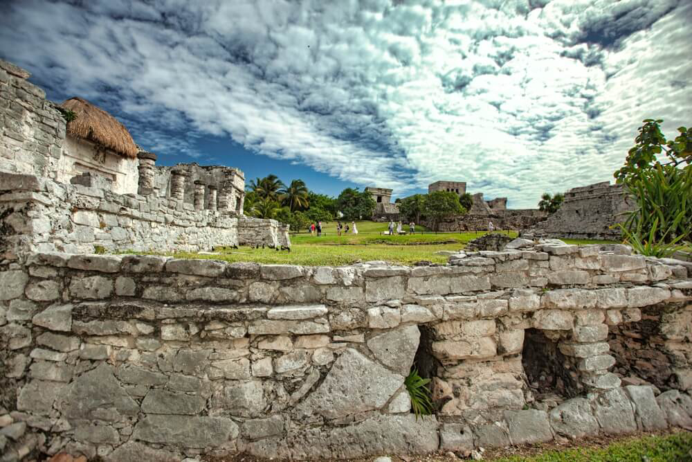 Blue Monday Holiday Deals: A stone wall with a green open field behind