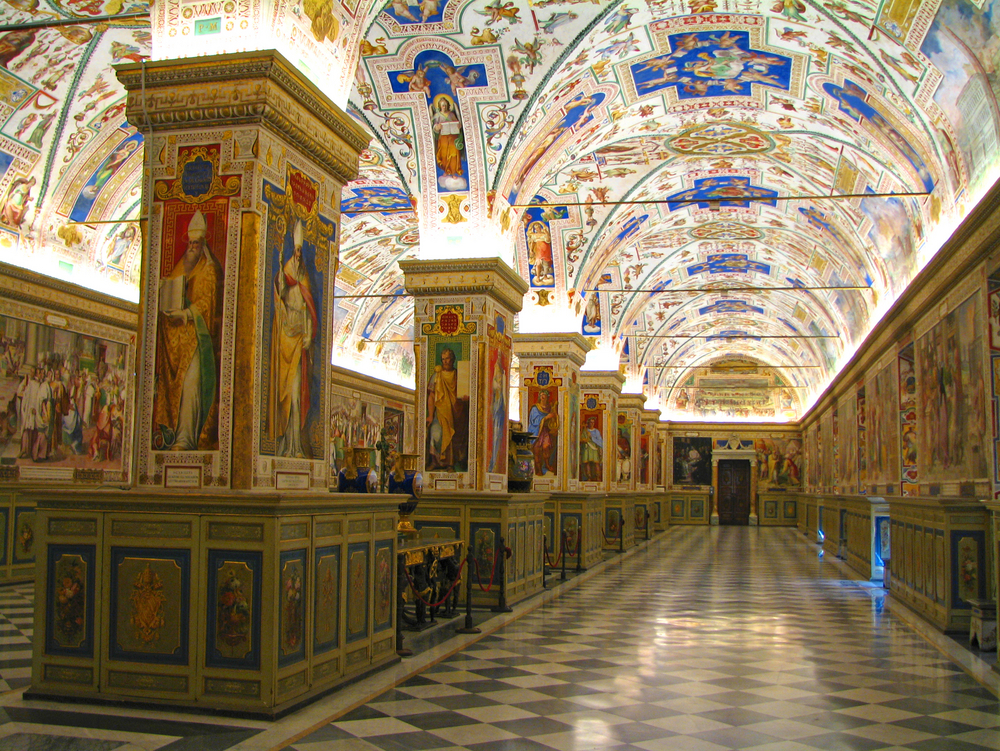 Salone Sistino in der Vatikanischen Apostolischen Bibliothek, Vatikanstadt.