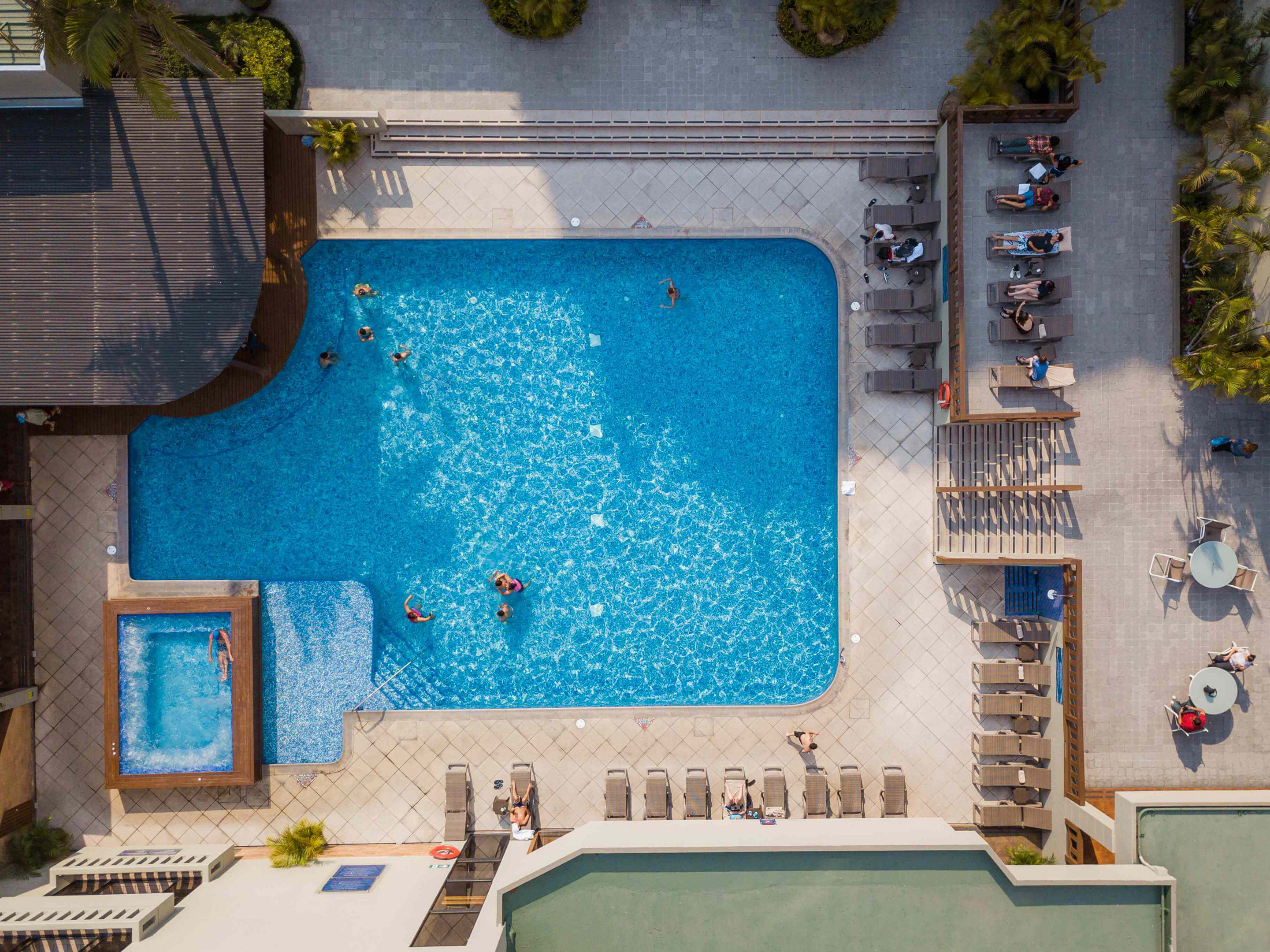Things to do in Guatemala: The outdoor pool at the Barceló Guatemala City