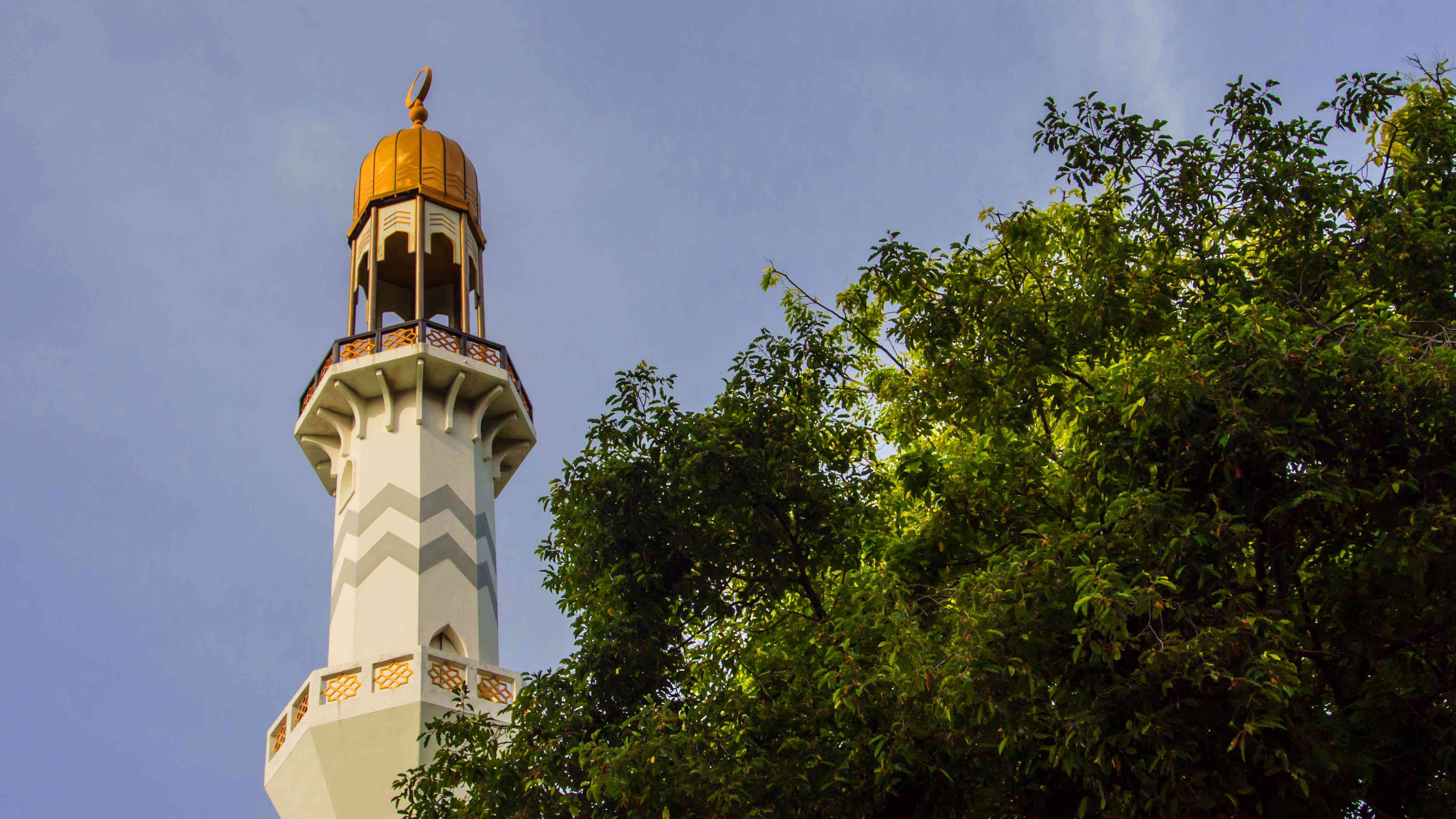 Things to do in Male: The minaret of a building and some tree tops